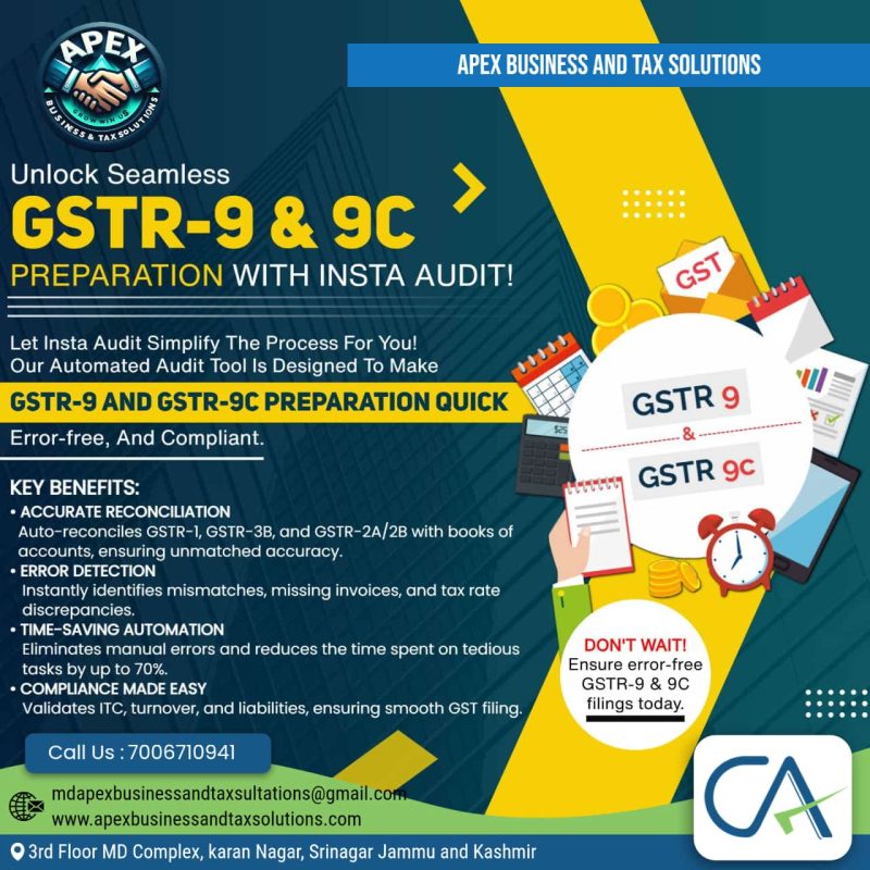 GSTR 9 AND 9C FILING RETURNS